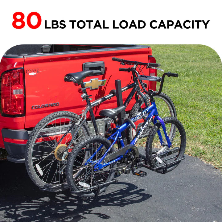 2-Bike Hitch Bike Rack, Pin Clip Folding Bike Carrier