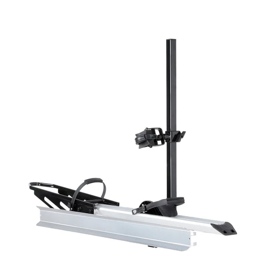 1-Bike Hitch E-bike Rack with Ramp, Folding Single Electric Bike Carrier, 100 LBS Capacity, Fits 2'' Receiver 