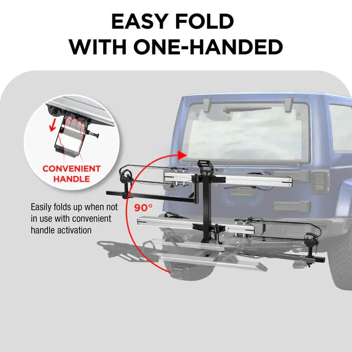 2-Bike E-bike Hitch Rack, EZ-FOLD Fat Tire Electric Bike Carrier - eJOEbike