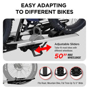 2-Bike E-bike Hitch Rack, EZ-FOLD Fat Tire Electric Bike Carrier - eJOEbike