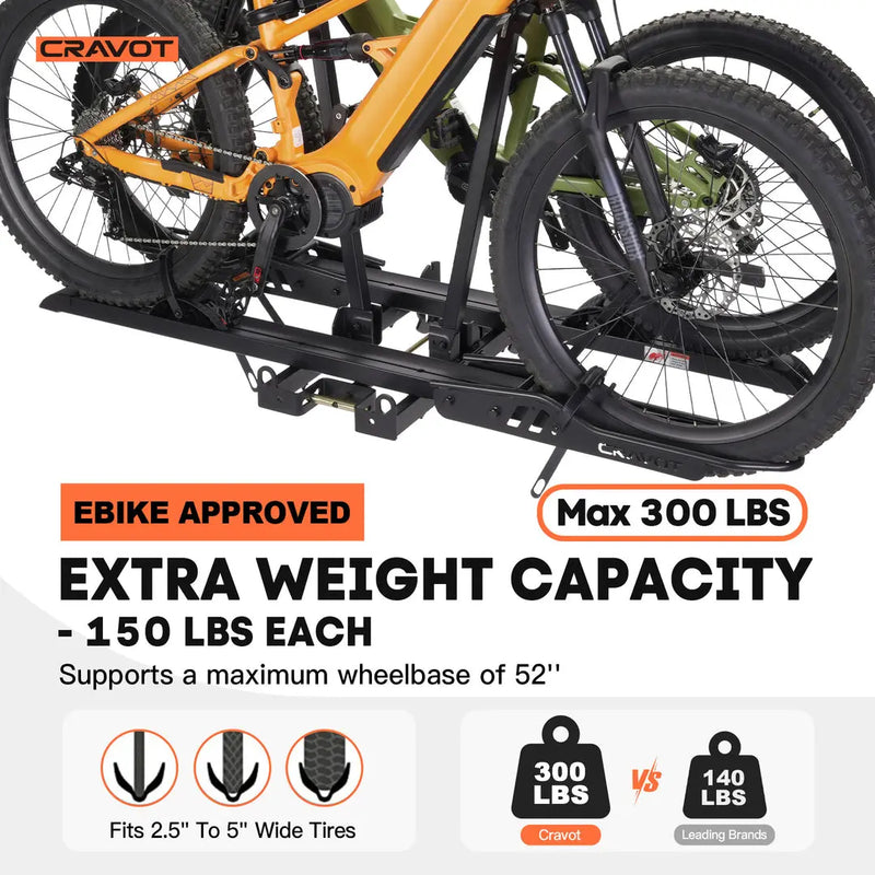 CRAVOT CyberRack S2 Hitch Bike Rack - eJOEbike