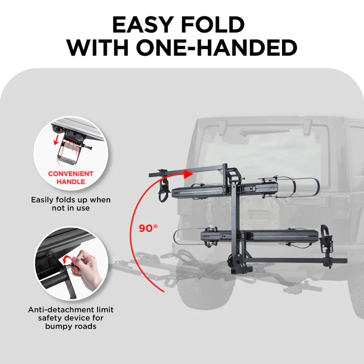 2-Bike Hitch Electric Bike Rack with Ramp