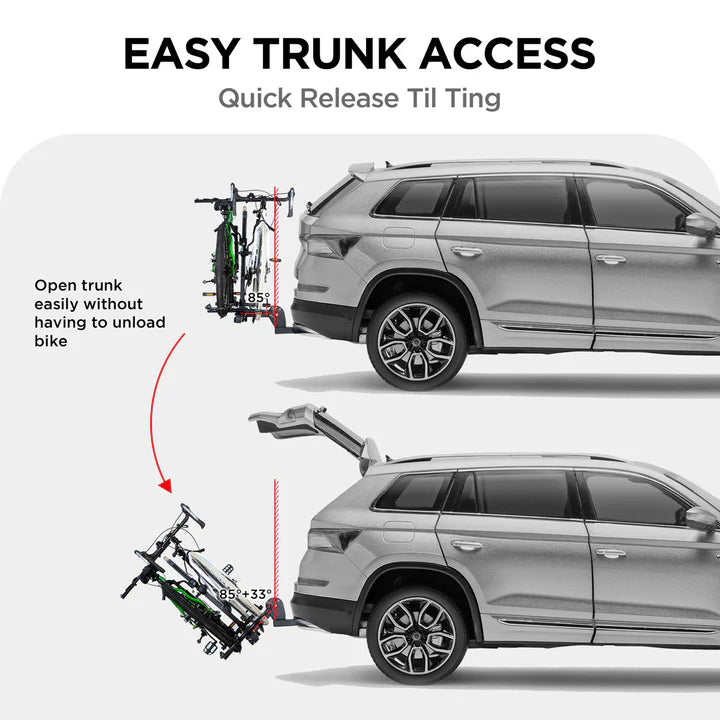 2-Bike Hitch Rack with Lock