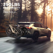 3-Bike Hitch E-bike Rack with Ramp, Fat Tire Electric Bike Carrier, 250 LBS Capacity, Fits 2'' Receiver - eJOEbike