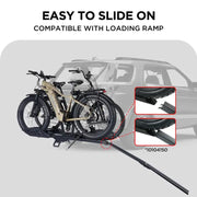 2-Bike Hitch E-bike Rack with Ramp, Fat Tire Electric Bike Carrier - eJOEbike