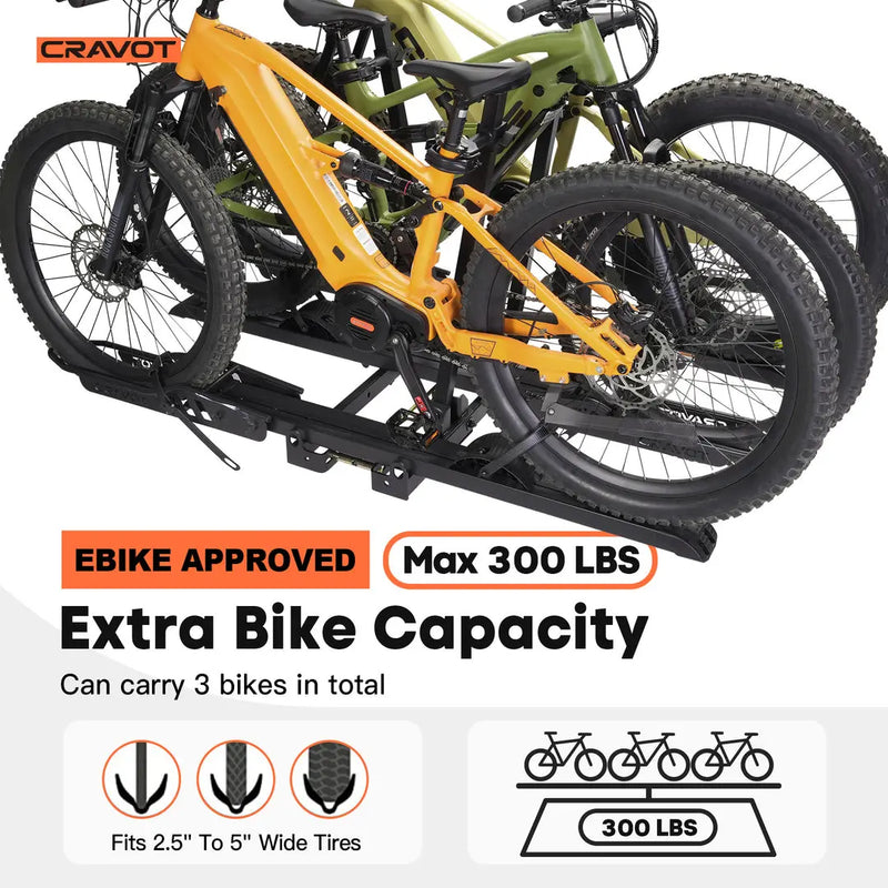 CRAVOT CyberRack S3 Hitch Bike Rack - eJOEbike