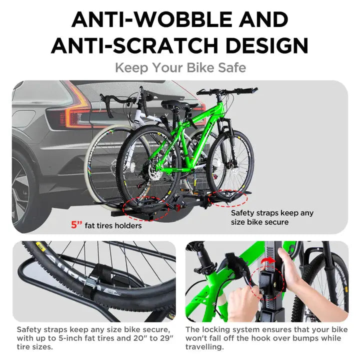 2-Bike Hitch Rack with Lock - eJOEbike