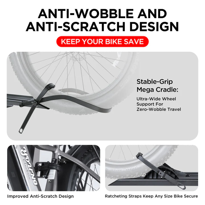 2-Bike Hitch Electric Bike Rack with Ramp