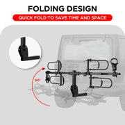 2-Bike Hitch Rack, Fat Tire Bike Carrier for Step-Through Bikes - eJOEbike