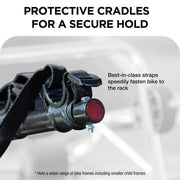 2-Bike Trunk Mount Rack, Lightweight Aluminum Bike Carrier - eJOEbike