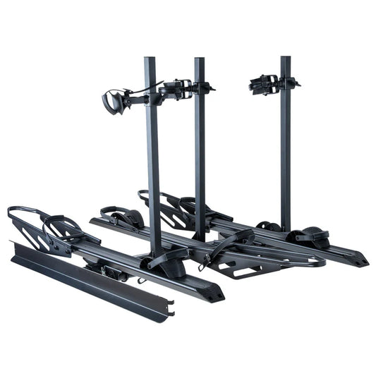 3-Bike Hitch E-bike Rack with Ramp, Fat Tire Electric Bike Carrier, 250 LBS Capacity, Fits 2'' Receiver 
