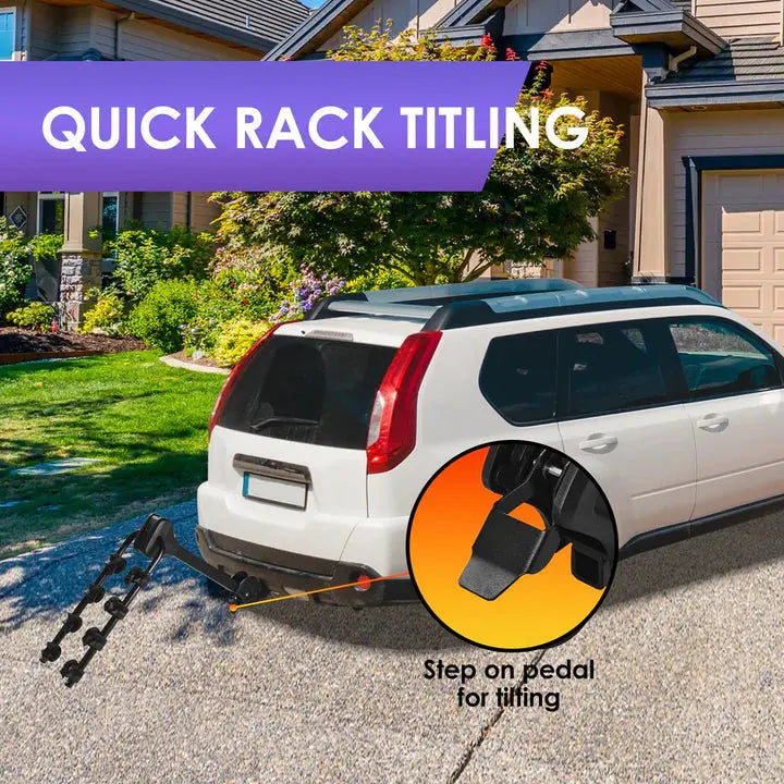 4-Bike Hitch Bike Rack, EASY FOLD Bike Carrier - eJOEbike