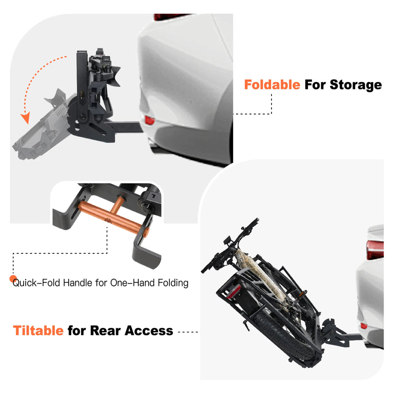 CRAVOT MagRack X1 MAX Foldable Hitch Bike Rack 
