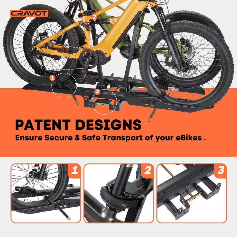 CRAVOT CyberRack S2 Hitch Bike Rack - eJOEbike