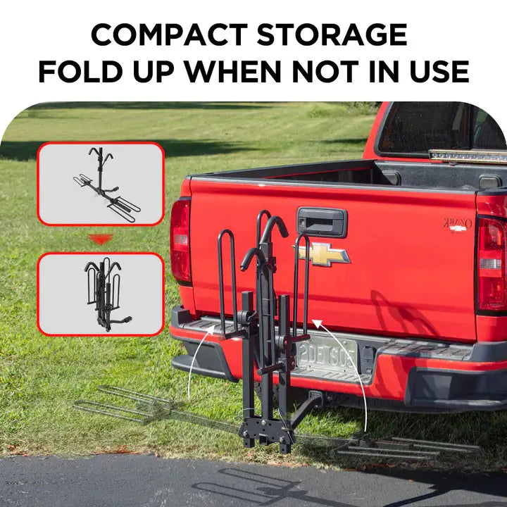 2-Bike Hitch Bike Rack, Pin Clip Folding Bike Carrier - eJOEbike