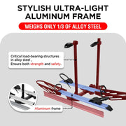 2-Bike Hitch E-bike Rack with Ramp, Fat Tire Electric Bike Carrier - eJOEbike