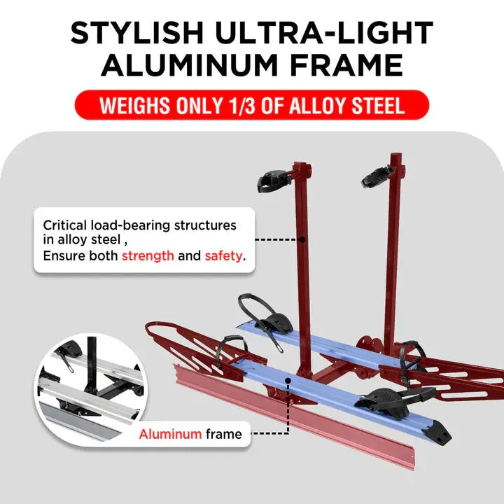 2-Bike Hitch E-bike Rack with Ramp, Fat Tire Electric Bike Carrier - eJOEbike