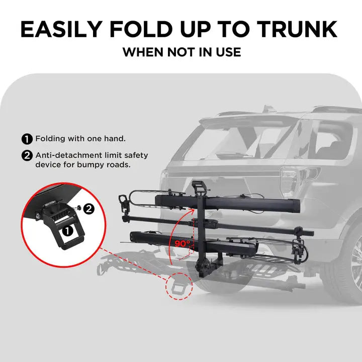 2-Bike Hitch E-bike Rack with Ramp, Fat Tire Electric Bike Carrier - eJOEbike
