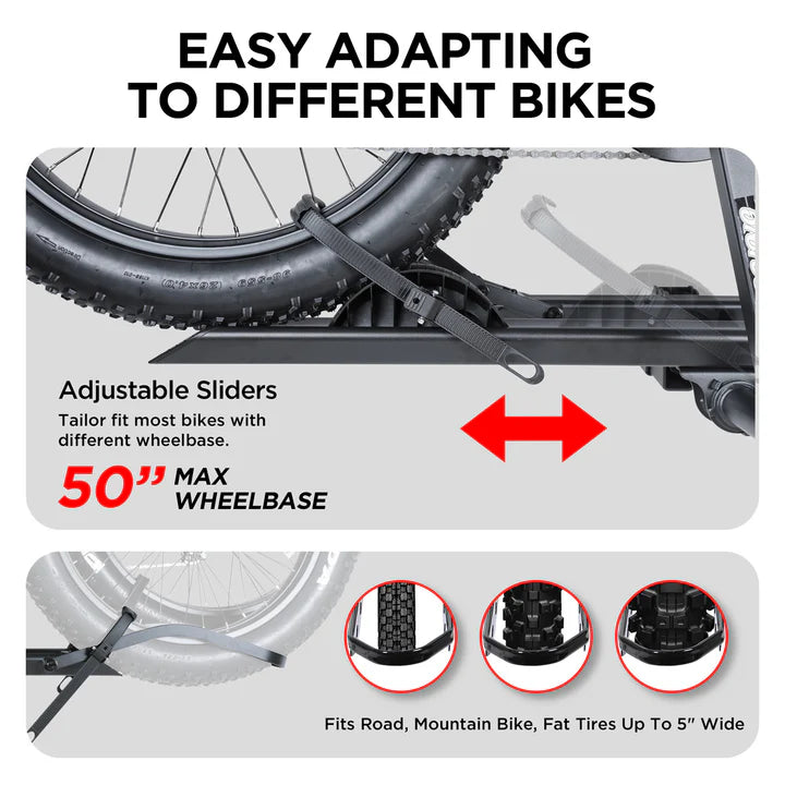 2-Bike Hitch Electric Bike Rack with Ramp
