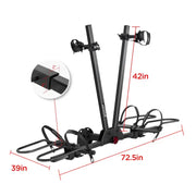 2-Bike Hitch Rack, Fat Tire Bike Carrier for Step-Through Bikes - eJOEbike