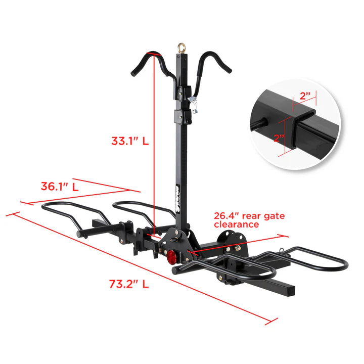 2-Bike Hitch Rack with Lock