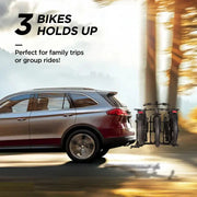 3-Bike Hitch E-bike Rack with Ramp, Fat Tire Electric Bike Carrier, 250 LBS Capacity, Fits 2'' Receiver - eJOEbike