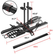 2-Bike Hitch E-bike Rack with Ramp, Fat Tire Electric Bike Carrier - eJOEbike