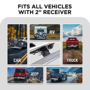 1-Bike Hitch E-bike Rack with Ramp, Folding Single Electric Bike Carrier, 100 LBS Capacity, Fits 2'' Receiver - eJOEbike