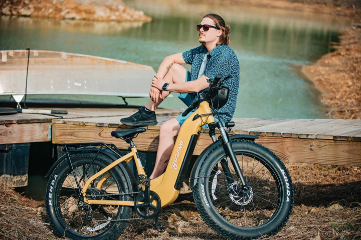 YOUNG Electric E-Scout Pro Step-Through Commuter Ebike | Up to 80 Miles, 28 MPH | 960Wh LG Battery, 26’’ All-terrain eBike (Open Box)