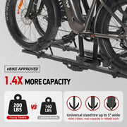 Young Electric FELLOW Foldable Hitch eBike Rack | 2’’ Receiver, 200 LBS Capacity eJOEbike