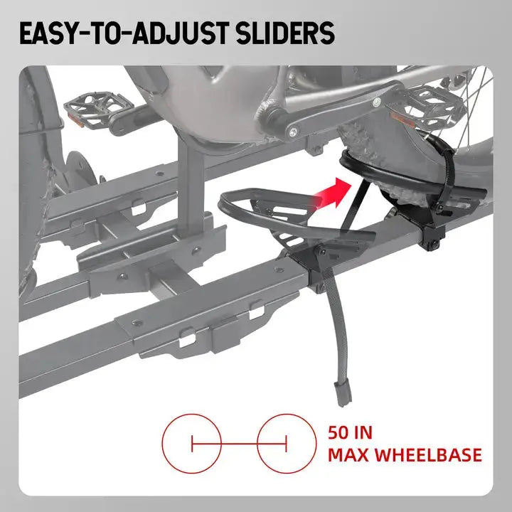 Young Electric FELLOW Foldable Hitch eBike Rack | 2’’ Receiver, 200 LBS Capacity eJOEbike
