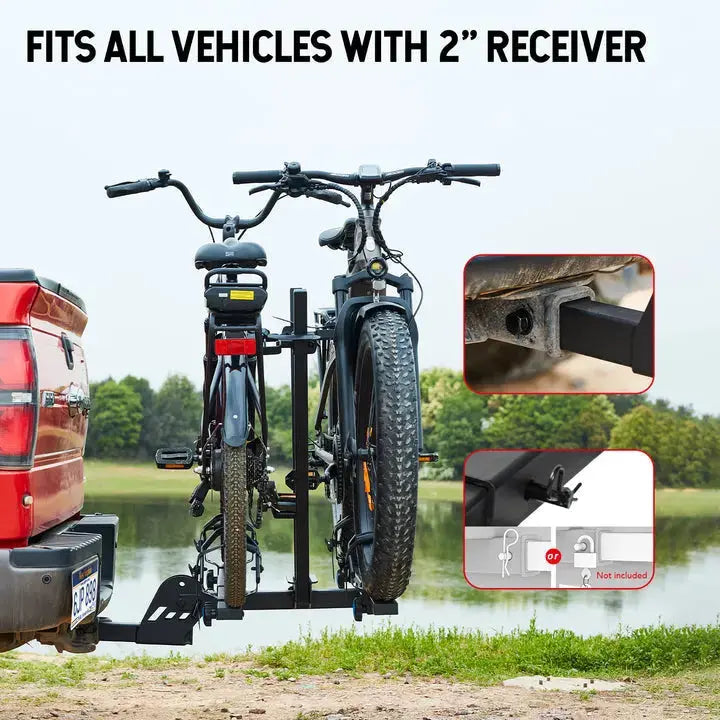 Young Electric FELLOW Foldable Hitch eBike Rack | 2’’ Receiver, 200 LBS Capacity eJOEbike