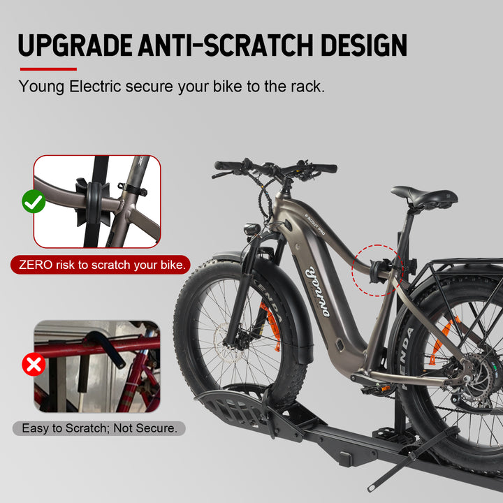 Young Electric SOLE R Hitch Bike Rack | 2’’ Receiver, 100 LBS Capacity (Open Box)