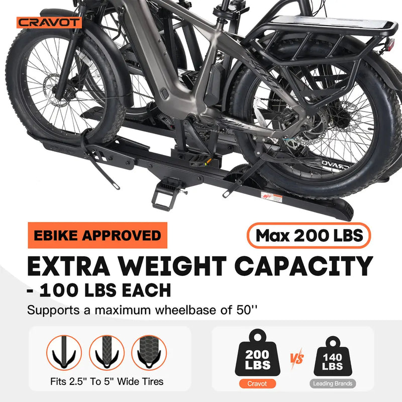 CRAVOT CyberRack E2 Plus Hitch Bike Rack - eJOEbike