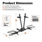 CRAVOT MagRack F2 Light Weight Foldable Hitch Bike Rack