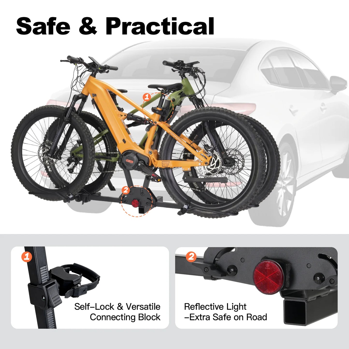 CRAVOT MagRack F2 Light Weight Foldable Hitch Bike Rack