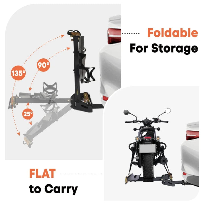 CRAVOT MotoRack M1/M1 Max Heavy Duty Foldable Hitch Motor Bike Rack