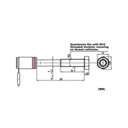 CRAVOT Hitch Receiver Locking Release Pin with M16 Thread, for Bike Rack - eJOEbike