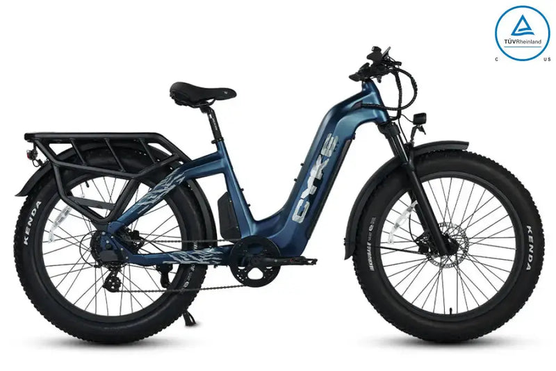 cykno electric bicycle CYKE Grizzly Step-Thru Foldable Fat Tire Bike eBikeJoy! certified 48V 10.4Ah battery Funky Electric Cykno Bike Whizzes