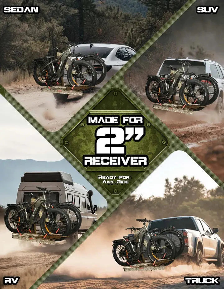 Camo 2-Bike Hitch E-bike Rack with Ramp - eJOEbike