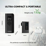 AS240 PRO Mini Electric Bike Pump with Gauge Max 120PSI
