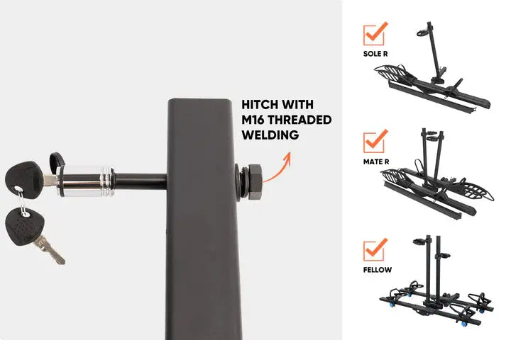 CRAVOT Hitch Receiver Locking Release Pin with M16 Thread, for Bike Rack - eJOEbike